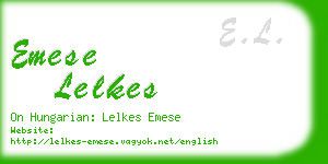 emese lelkes business card